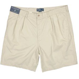 NEW Polo Ralph Lauren Tyler Shorts!  31  Stone  Pleated  9 in Inseam